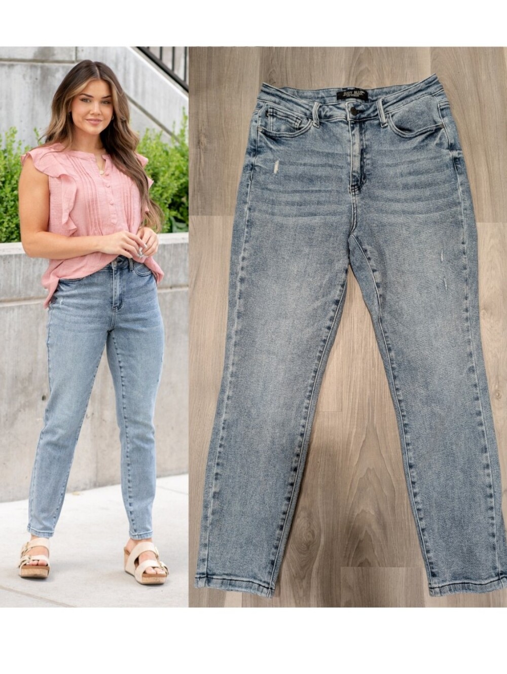 Judy Blue | Boho Babe Vintage High Rise Slim Fit Jeans In Medium Wash